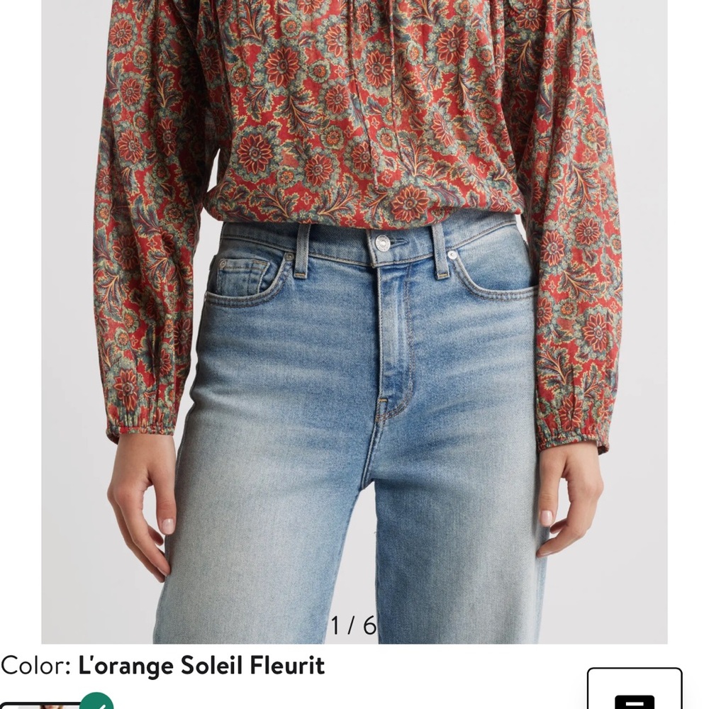 Doen The Renelle Top In L'Orange Soleil
Fleurit L NWT